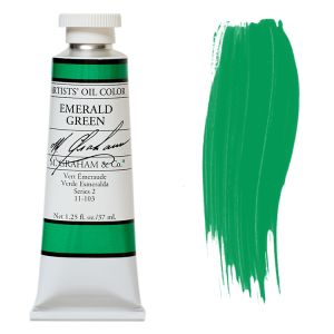 M. Graham Artist Oil Color Emerald Green1.25oz 