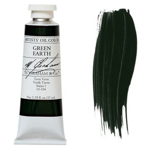 M. Graham Artist Oil Color Green Earth 1.25oz 