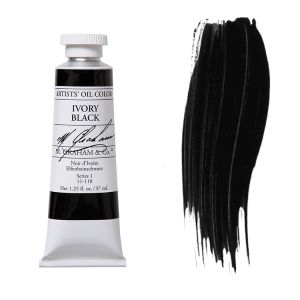 M. Graham Artist Oil Color Ivory Black 1.25oz 