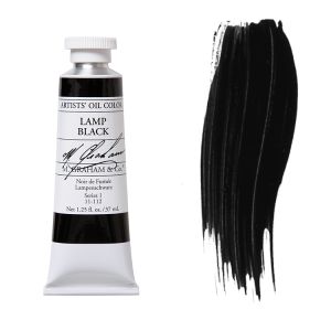 M. Graham Artist Oil Color Lamp Black 1.25oz 