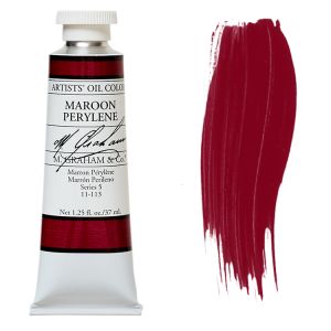 M. Graham Artist Oil Color Maroon Perylene 1.25oz 