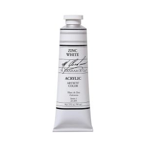 M Graham Artists Acrylic Zinc White 60ml Tube