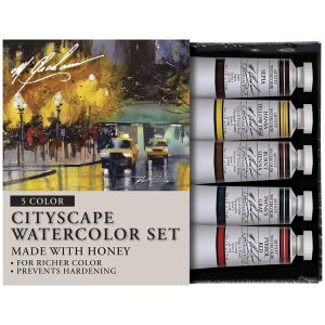 M. Graham Artist Watercolor Cityscape 5 Color Set