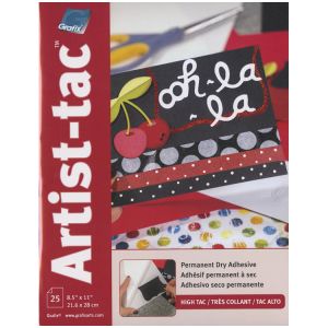 Artist Tac Permanent 8.5x11 25 Sheets