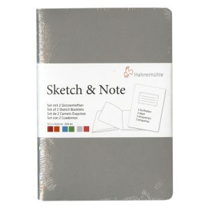 Hahnemuhle Sketch & Note A6 Booklets Grey/Pink Bundle 