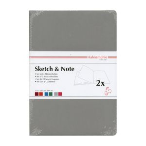 Hahnemuhle Sketch & Note A4 Booklets Grey/Pink Bundle 