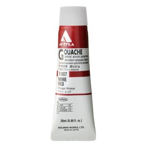 Holbein Acrylic Gouache 20ml Wine Red