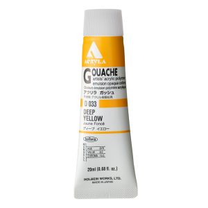 Holbein Acrylic Gouache 20ml Deep Yellow