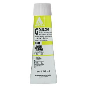 Holbein Acrylic Gouache 20ml Lemon Yellow