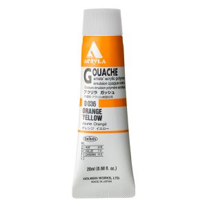 Holbein Acrylic Gouache 20ml Orange Yellow