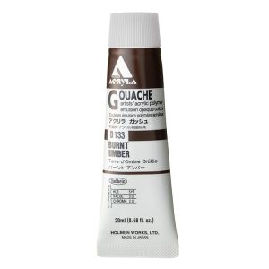 Holbein Acrylic Gouache 20ml Burnt Umber
