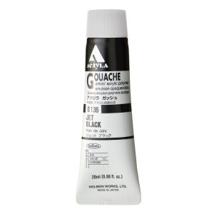 Holbein Acrylic Gouache 20ml Jet Black