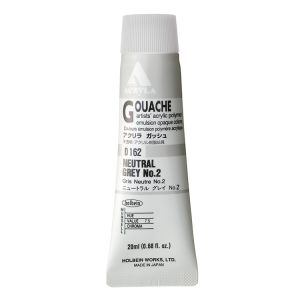 Holbein Acrylic Gouache 20ml Neutral Grey #2