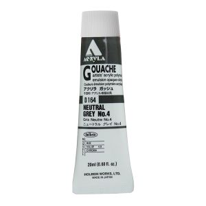Holbein Acrylic Gouache 20ml Neutral Grey #4