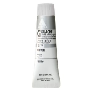 Holbein Acrylic Gouache 20ml Silver