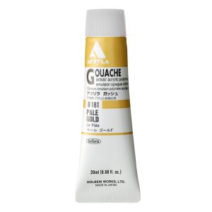 Holbein Acrylic Gouache 20ml Pale Gold