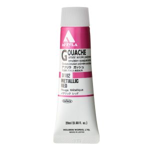 Holbein Acrylic Gouache 20ml Metallic Red