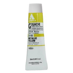 Holbein Acrylic Gouache 20ml Metallic Yellow