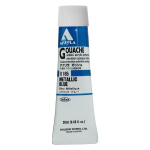 Holbein Acrylic Gouache 20ml Metallic Blue