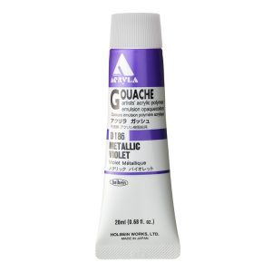 Holbein Acrylic Gouache 20ml Metallic Violet