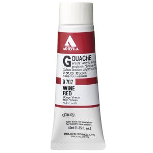 Holbein Acrylic Gouache 40ml Wine Red