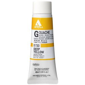 Holbein Acrylic Gouache 40ml Deep Yellow