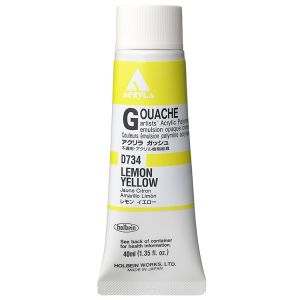 Holbein Acrylic Gouache 40ml Lemon Yellow