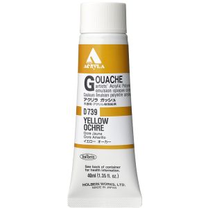 Holbein Acrylic Gouache 40ml Yellow Ochre