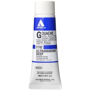 Holbein Acrylic Gouache 40ml Ultramarine Deep
