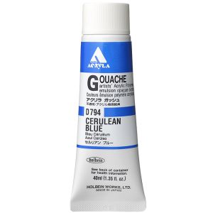 Holbein Acrylic Gouache 40ml Cerulean Blue