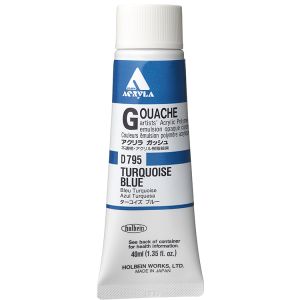 Holbein Acrylic Gouache 40ml Turquoise Blue