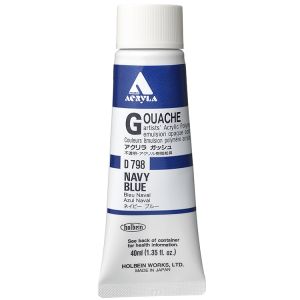 Holbein Acrylic Gouache 40ml Navy Blue