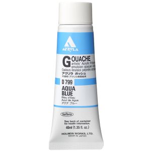 Holbein Acrylic Gouache 40ml Aqua Blue
