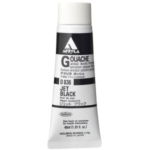 Holbein Acrylic Gouache 40ml Jet Black