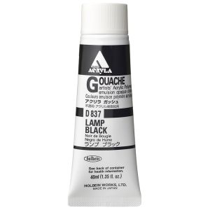 Holbein Acrylic Gouache 40ml Lamp Black