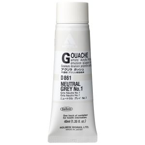 Holbein Acrylic Gouache 40ml Neutral Grey #1