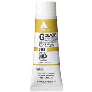 Holbein Acrylic Gouache 40ml Pale Gold
