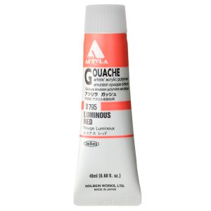 Holbein Acrylic Gouache 40ml Luminous Red