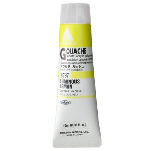 Holbein Acrylic Gouache 40ml Luminous Lemon