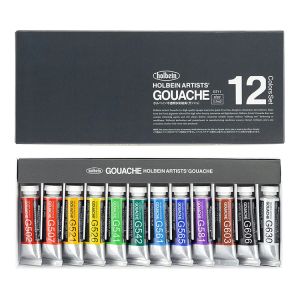 Holbein Artists Gouache Set of 12 5ml Tubes