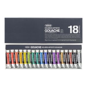 Holbein Artists' Gouache 18 Color Set 5ml