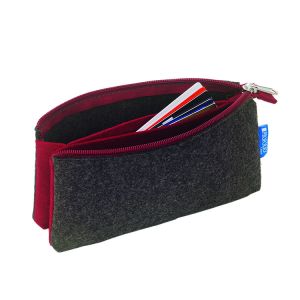 ProFolio Midtown Pouch 4x7 Charcoal Maroon