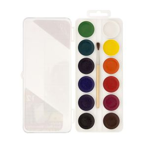 Playcolor Watercolor 12 Color Set with Brush