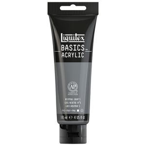 Liquitex Basics Acrylic Neutral Gray 5 4oz