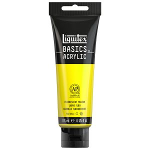Liquitex Basics Acrylic Fluorescent Yellow 118ml