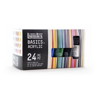 Liquitex Basics Acrylic Best Sellers 24 Tube Clear Box Set