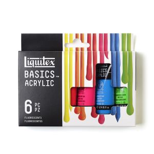 Liquitex Basics Acrylic Fluorescent 6 Tube Set