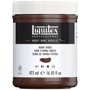Liquitex Heavy Body Acrylic Burnt Umber 473ml