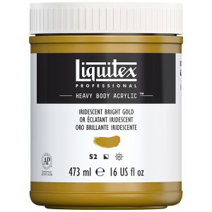 Liquitex Heavy Body Acrylic Iridescent Bright Gold 473ml