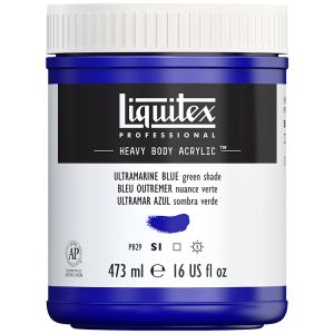 Liquitex Heavy Body Acrylic Ultramarine Blue Green Shade 473ml